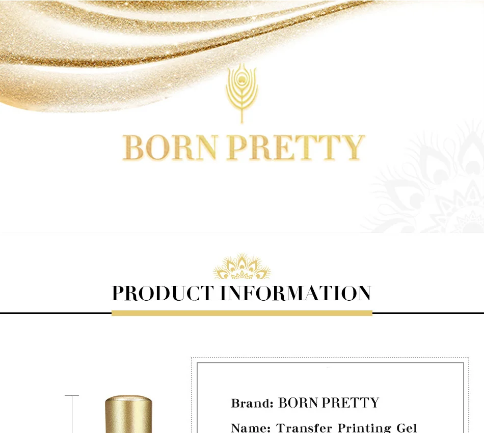 BORN PRETTY, 3D переводная печать, Гель-лак для ногтей, 6 мл, фольга, наклейка, клей для ногтей, сделай сам, дизайн, отмачивается, УФ светодиодный Гель-лак для ногтей