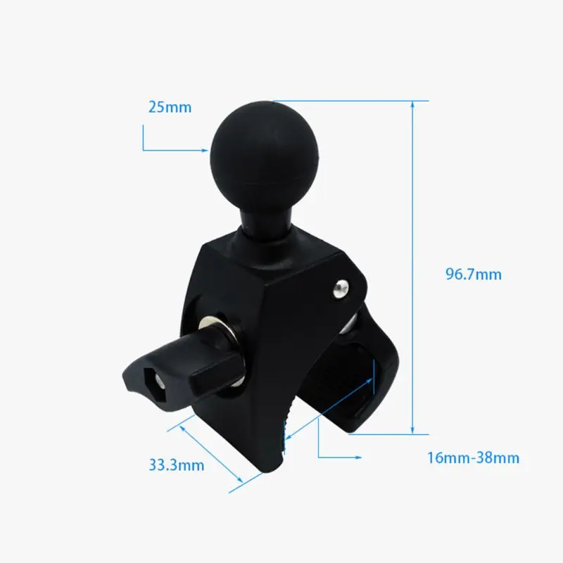 

Motorcycle Bicycle Handle Bar Rail Mount with 1 inch Ball Mount for Gopro Action Camera for Ram Mount Handlebar Clamp