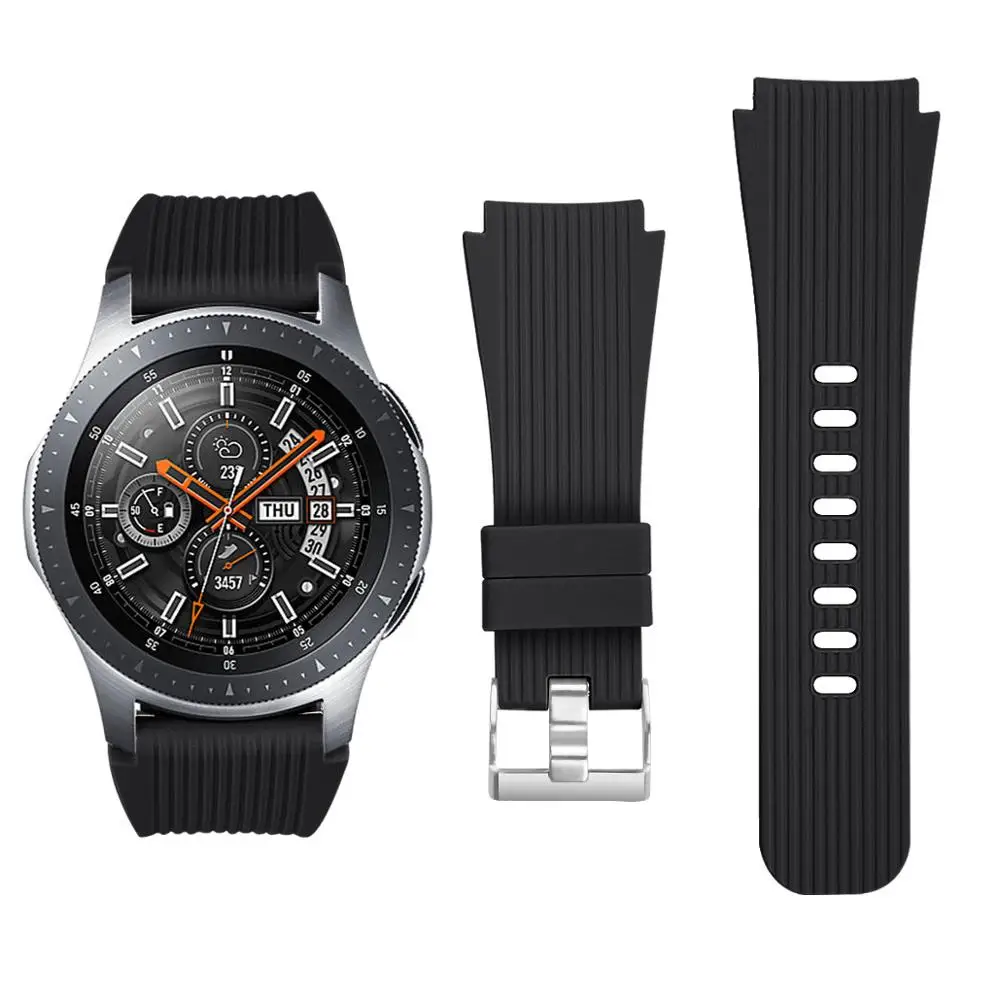 

Silicone Strap For Samsung Galaxy Watch 46mm Gear S3 Classic Frontier Official Replacement Watchbands For Galaxy Watch 46mm 22mm