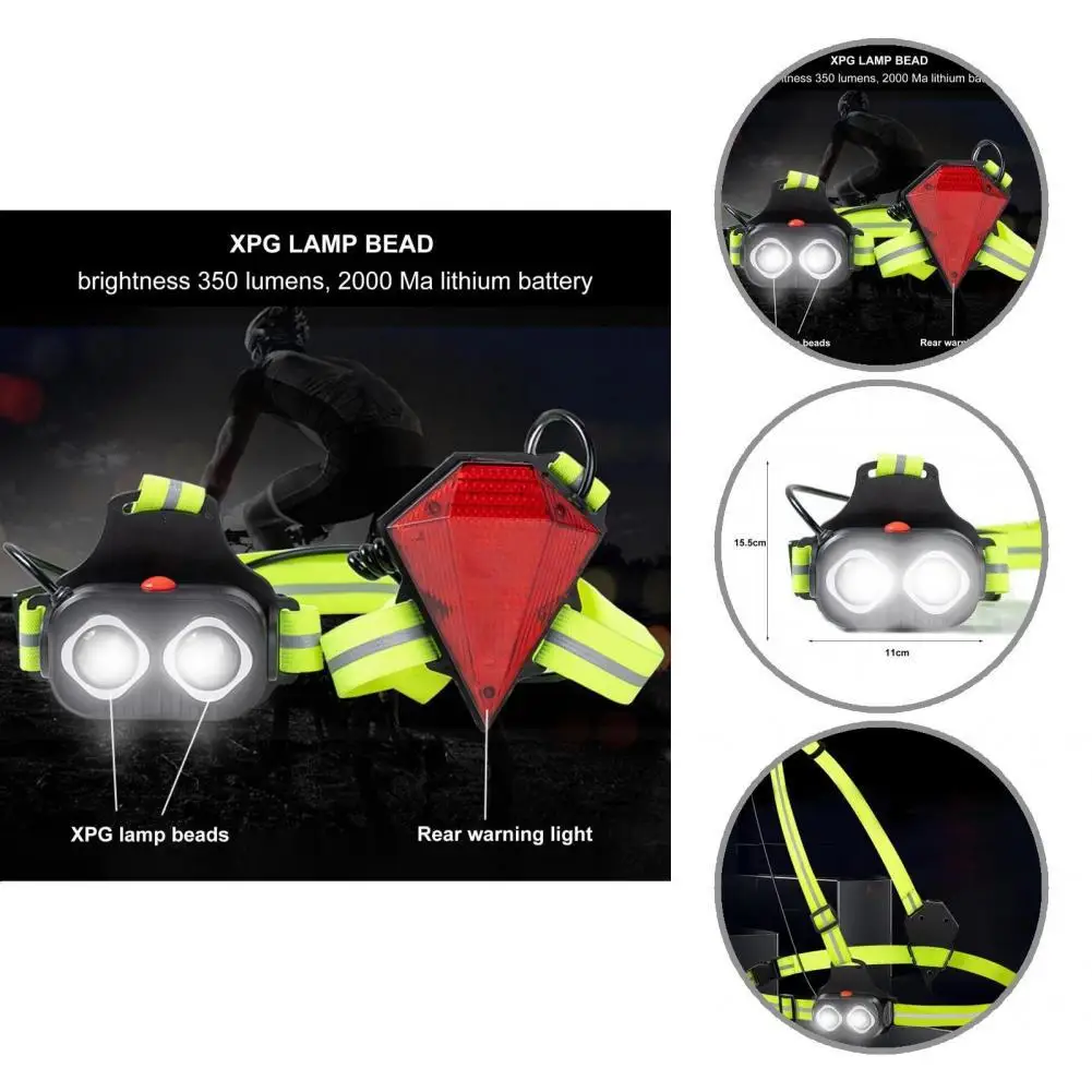 

Far Lighting Range High-quality USB Charging Running Chest Lamp Lightweight Chest Light High Brightness for Runners