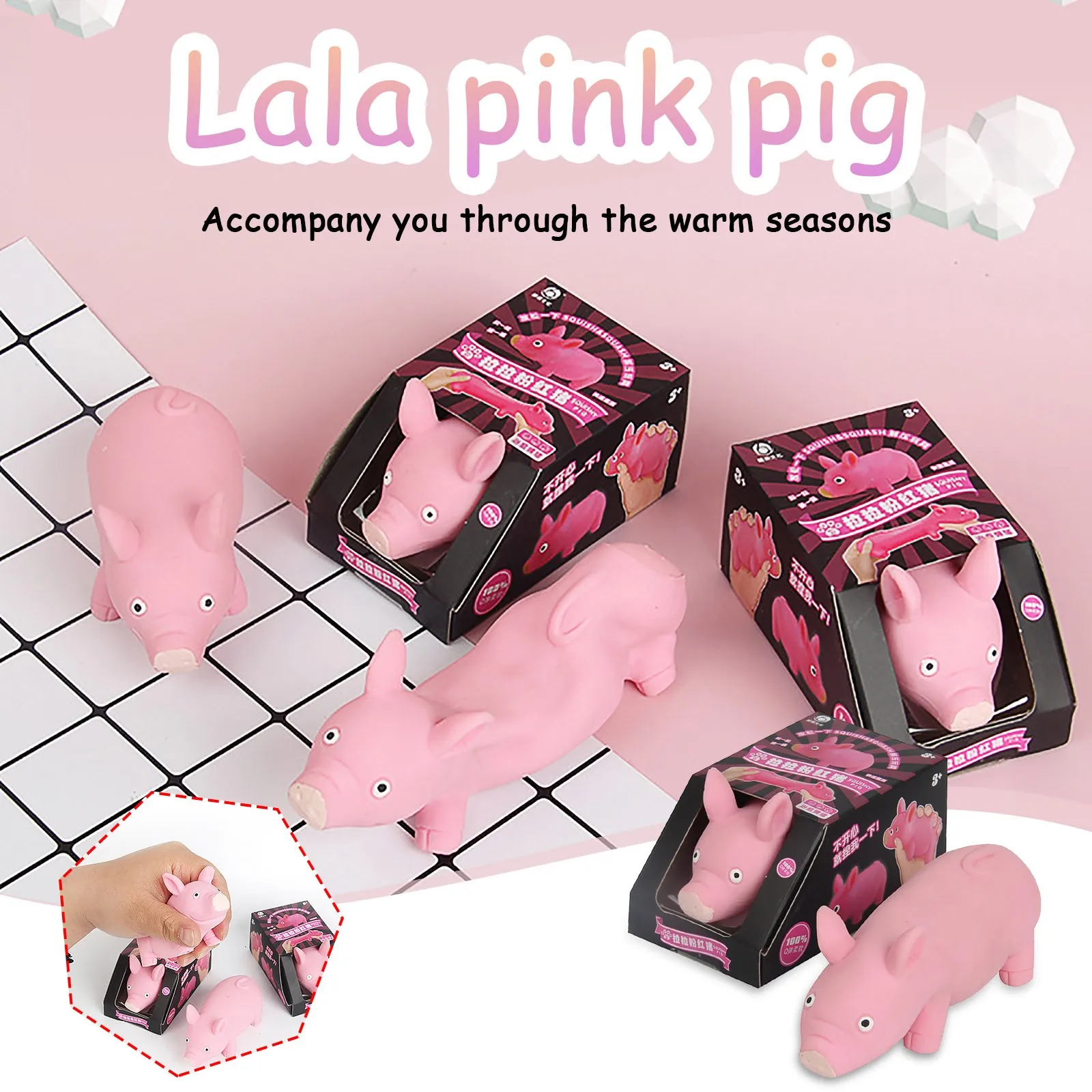 

New Pink Pig Squeeze Toys Children Kawaii Cartoon Pig Toy Soft Pinch Slow Rebound Pigs Relieve Stress Toy Adult Kid Fidget Toys