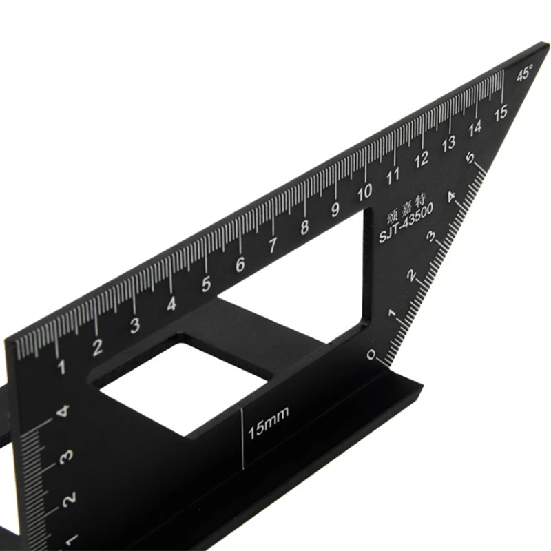 

Set of 2 Saddle Layout Square Gauge, 45/45 Degree 90/45 Degree Square Layout Miter Angle Measuring T Ruler