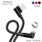 3 вида цветов 1 м 2 м 3 м 90 градусов USB Type C кабель для Samsung Galaxy S20 S10 9 Plus Xiaomi Mi 9 8 Huawei P20 P30 P40 IPhone 11 12 Pro