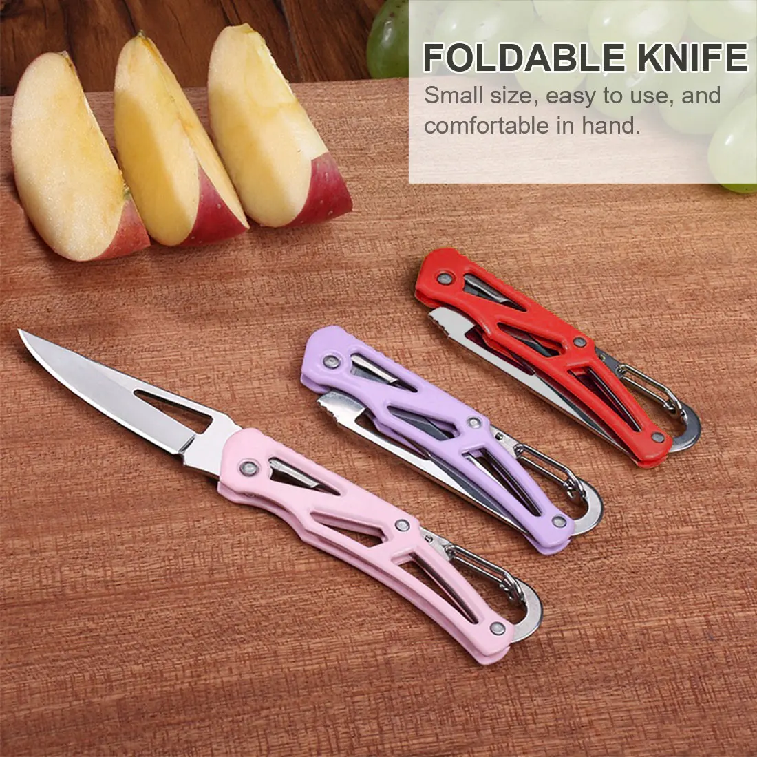 

Folding Pocket Knife Mini Portable Folding Knife Fruit Knife Practical Camping Outdoor Survival Tool Stainless Steel Hand Tool