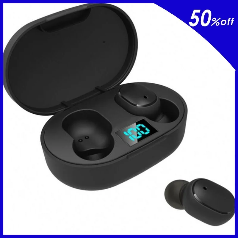 

E6s smart digital display wireless bluetooth sports headset battery prompt in-ear stereo mini headset