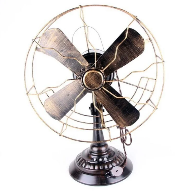 Retro Bar Club Decorative Antique Old-fashioned Fan Shape Iron Model Crafts For Office Gift