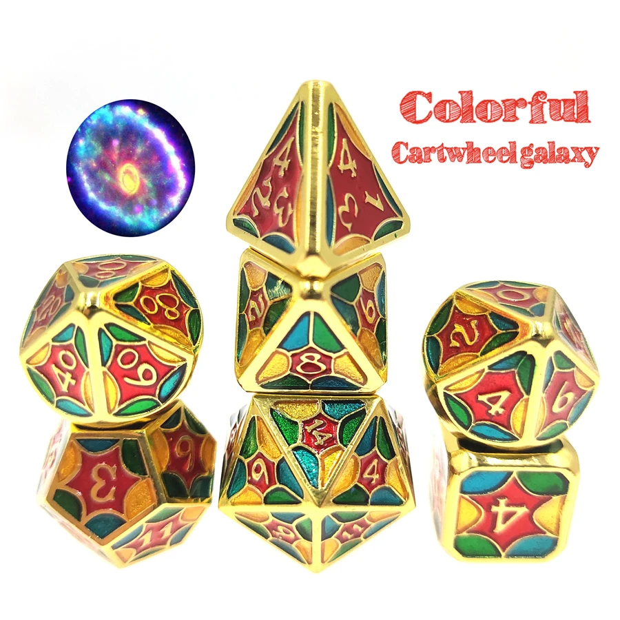 

7 PCs DND Dice Polyhedral Dice Set For Role Playing Game MTG Pathfinder -40