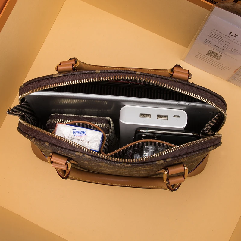 

Top Quality Luxury Brand 2021 New Fashion Genuine Leather Handbags Print All-match Ladies Shoulder Messenger Shell Bag Purses Gg