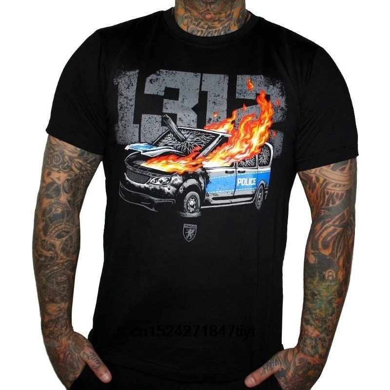 PG Wear футболка Burning Car 13_12 Shirts Schwarz AC_AB Hools Ultras Hooligan Oi | Футболки