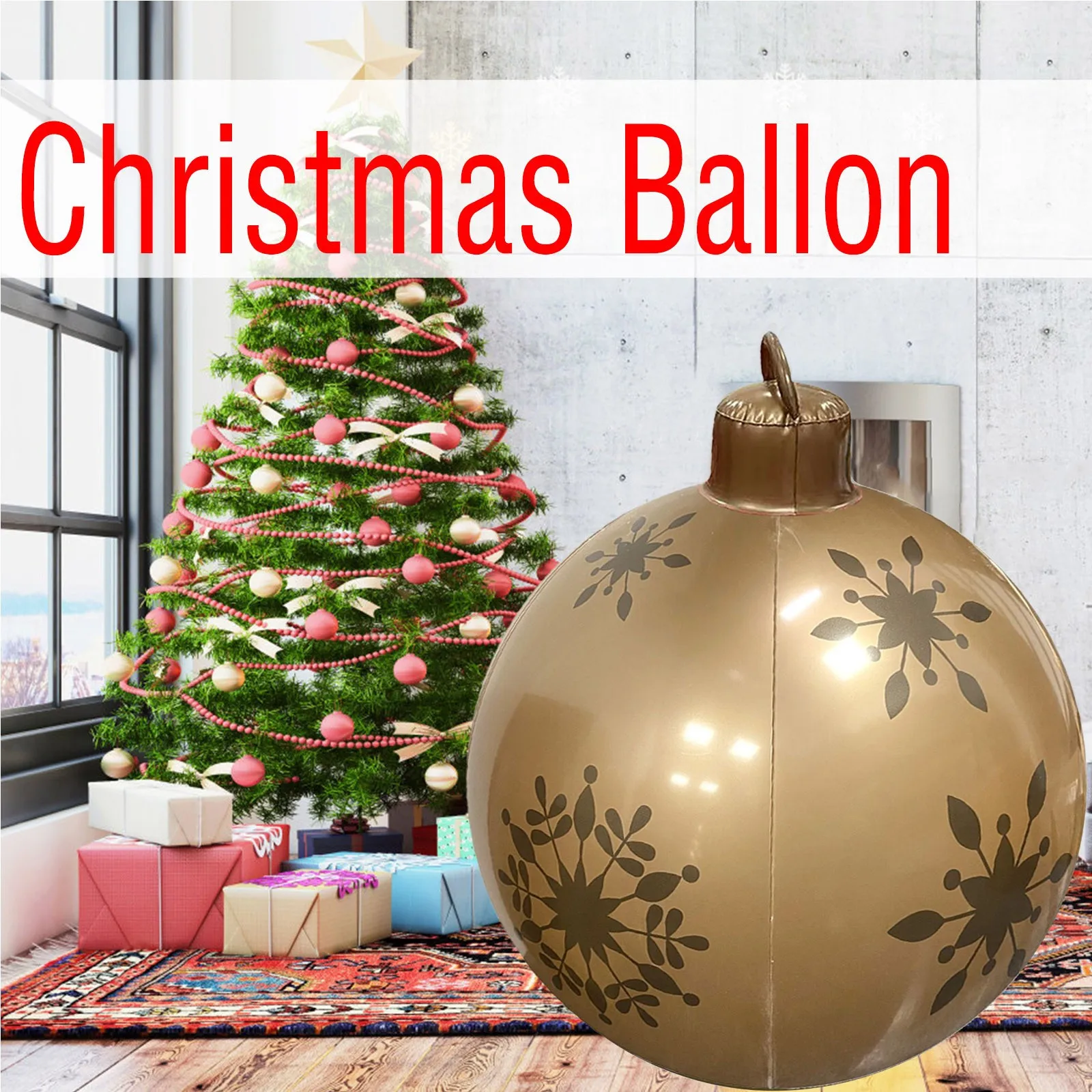 Новый 23 6 дюймовый Рождественский печатный шар наружное украшение семейный