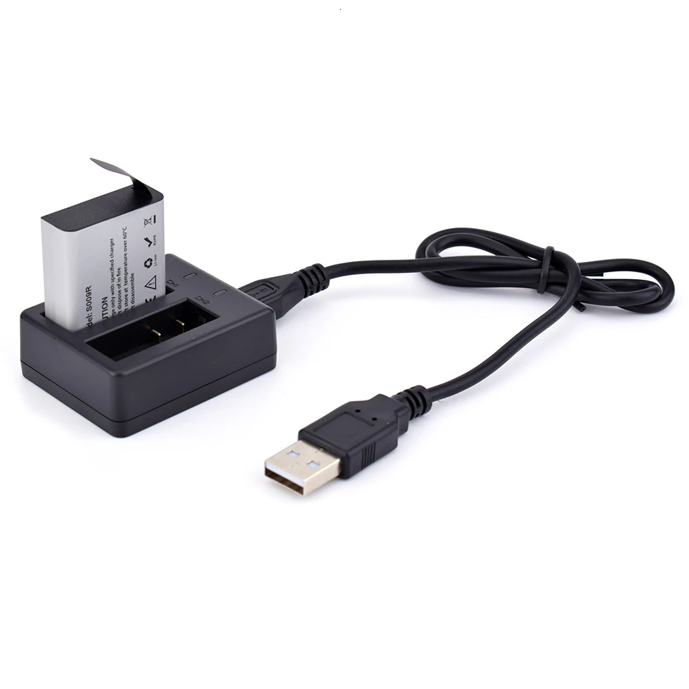 2 шт.* 3,85 В 1200 мАч литий-ионный аккумулятор с 2 в 1 USB зарядное устройство Комплект для Hawkeye Светлячок 8S 8SE Экшн-камера S009R батарея