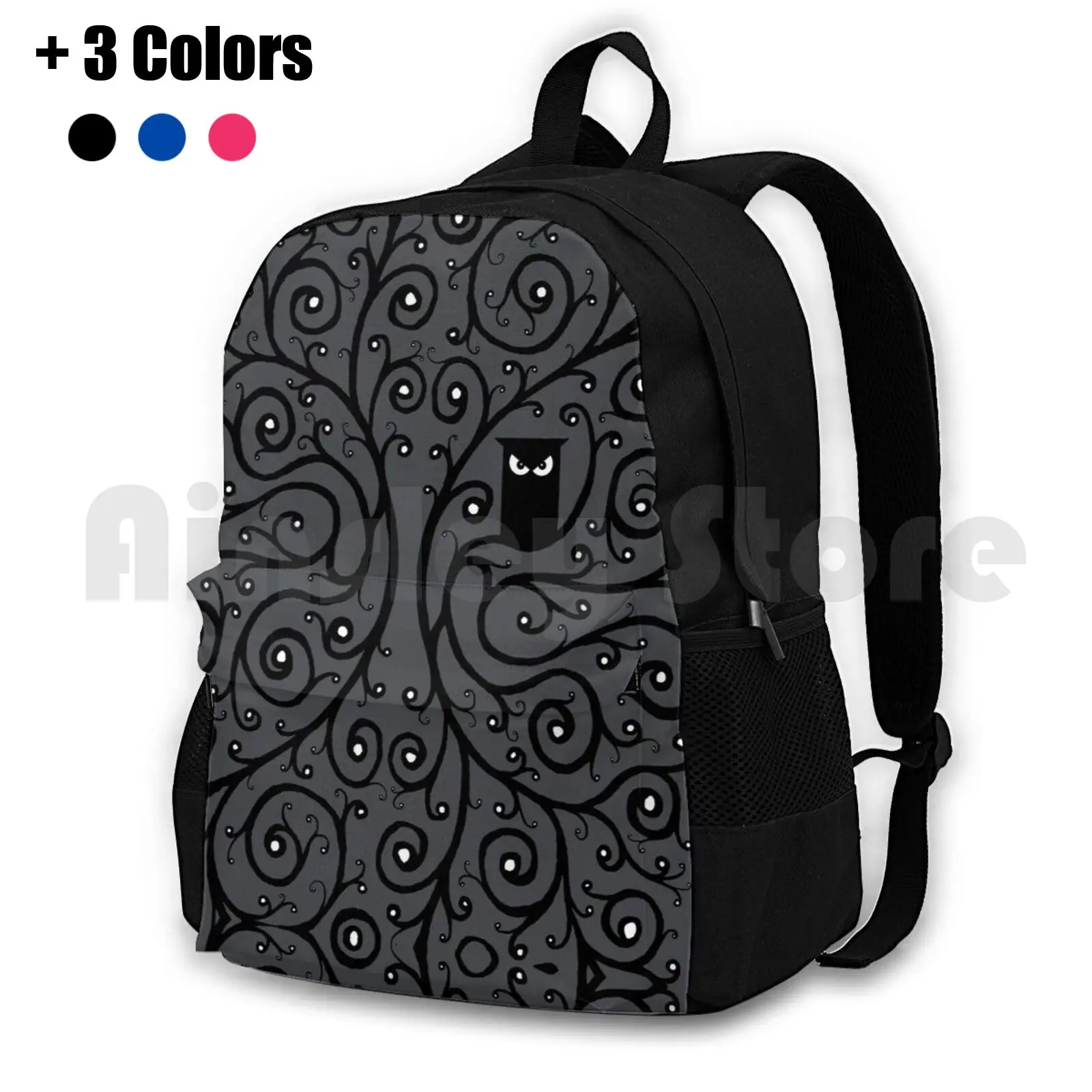 The Owl Outdoor Hiking Backpack Riding Climbing Sports Bag Owl Animal Watching Dark Darkness Night Tree Branches Ornament
