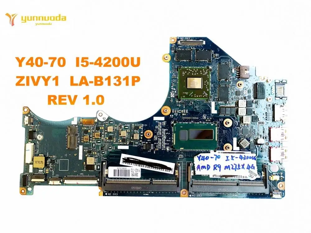 Оригинальный Для Lenovo Y40 70 Материнская плата ноутбука I5 4200U ZIVY1 LA B131P REV 1 0 испытанное