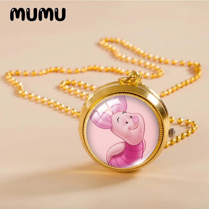Новинка 2021 Винни-Пух карманные часы ожерелье медведь любовь медовый золотой цвет