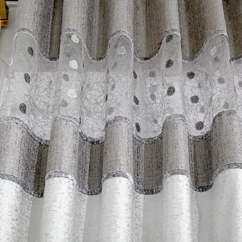 Простые современные занавески континентальные толстые шенильные готовая