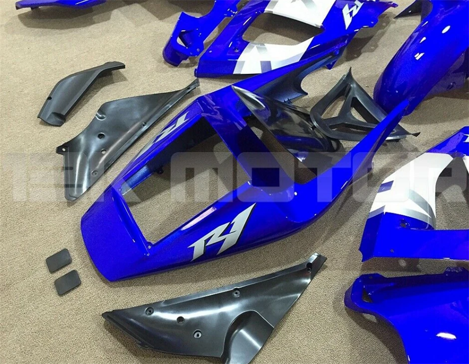 

4Gifts High quality New ABS Motorcycle Fairing kits fit for Yamaha YZF R1 1998 1999 98 99 Bodywork set Free custom Blue White