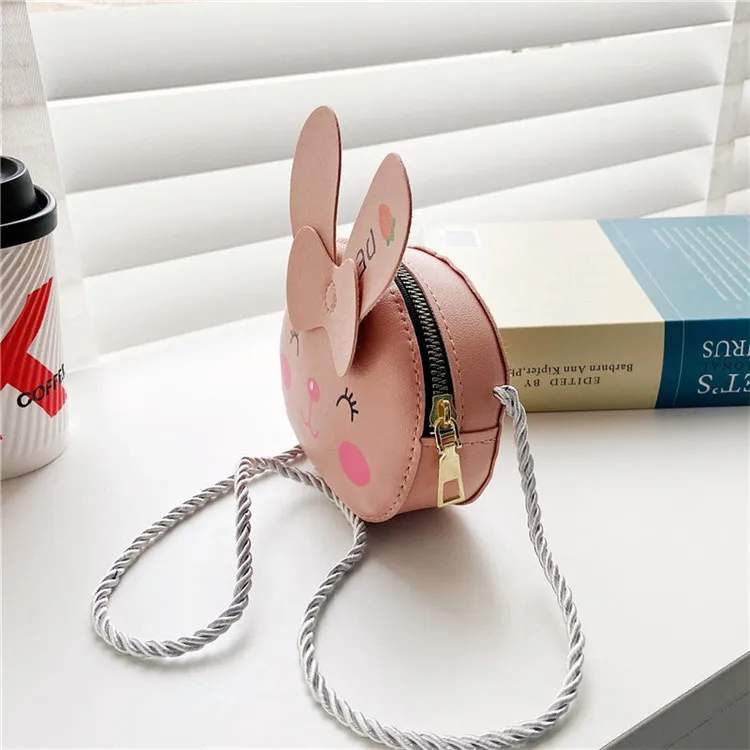 Fashion Bunny Baby Girls Small Shoulder Crossbody Bags Lovely Boys Kids Mini Pouch Handbags Cute Cartoon Children's Coin Purse