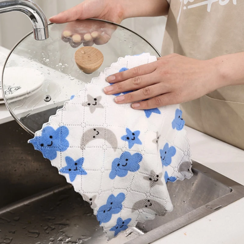 Тряпки из микрофибры ручные полотенца посуда кухонная утварь гидрофильные