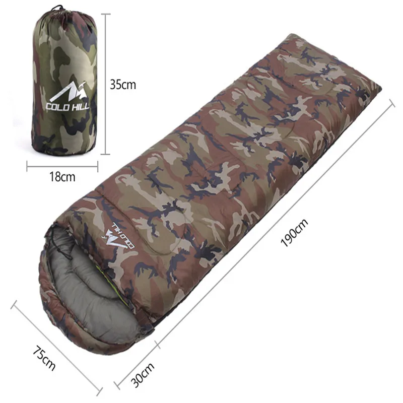 Спальный мешок хлопок для кемпинга 15-5 градусов теплый холодный легкий 4 сезона |