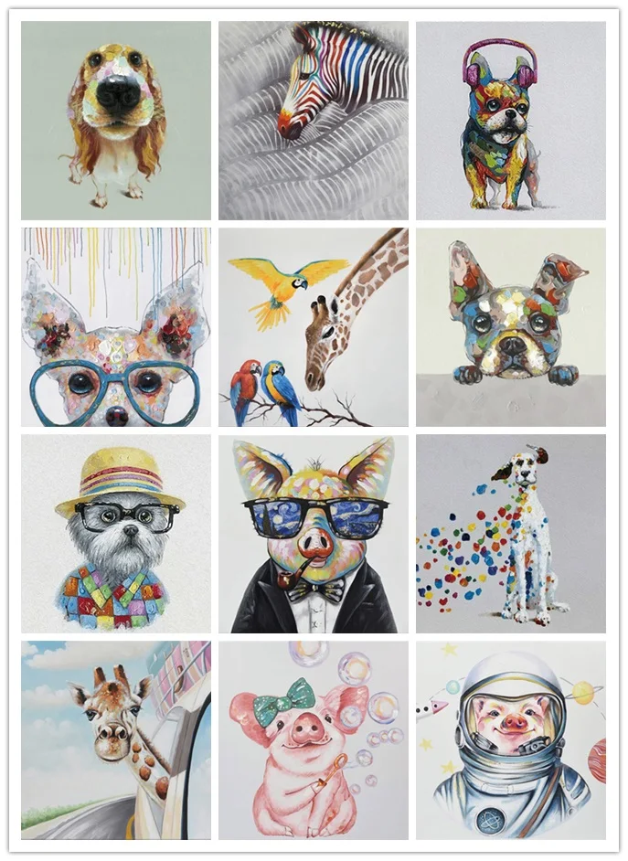 

Funny Dog Pig Posters Baby Kids Room Canvas Painting Animal Print Bedroom Decoration Nursery Wall Art Picture Home Decor Jenkins