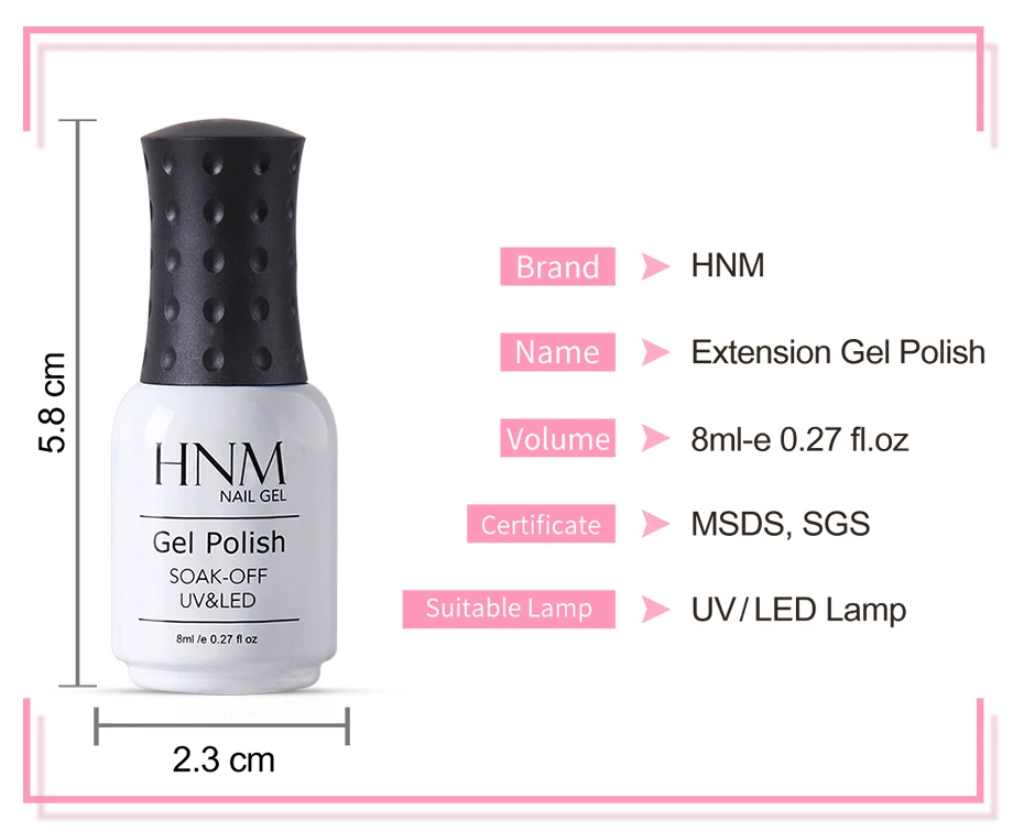 HNM УФ Акрил гель поли Гель лак для ногтей строитель наращивание 8 мл ic Poligel
