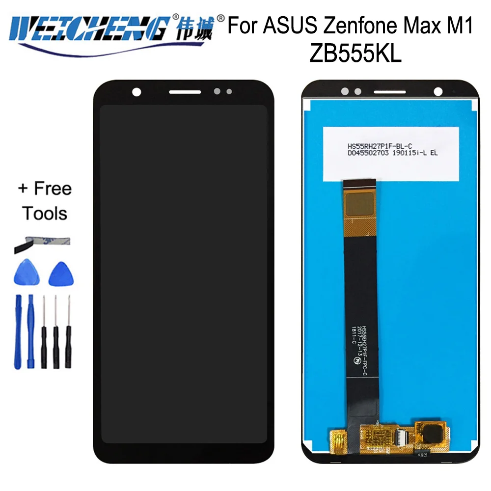 ЖК-дисплей для ASUS Zenfone Max M1 ZB555KL X00PD сенсорная панель экран с дигитайзером и рамкой