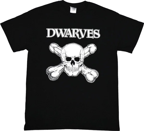 

Dwarves Men's Invented Rock And Roll T Shirt Black O-Neck short sleeved T-shirt summer fashion loose funny tee shirt For Men