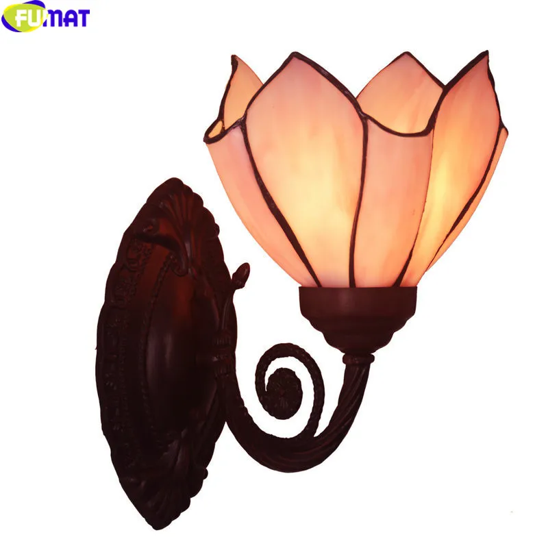 Настенная лампа FUMAT в стиле Тиффани цветное стекло с затенением светодиодный