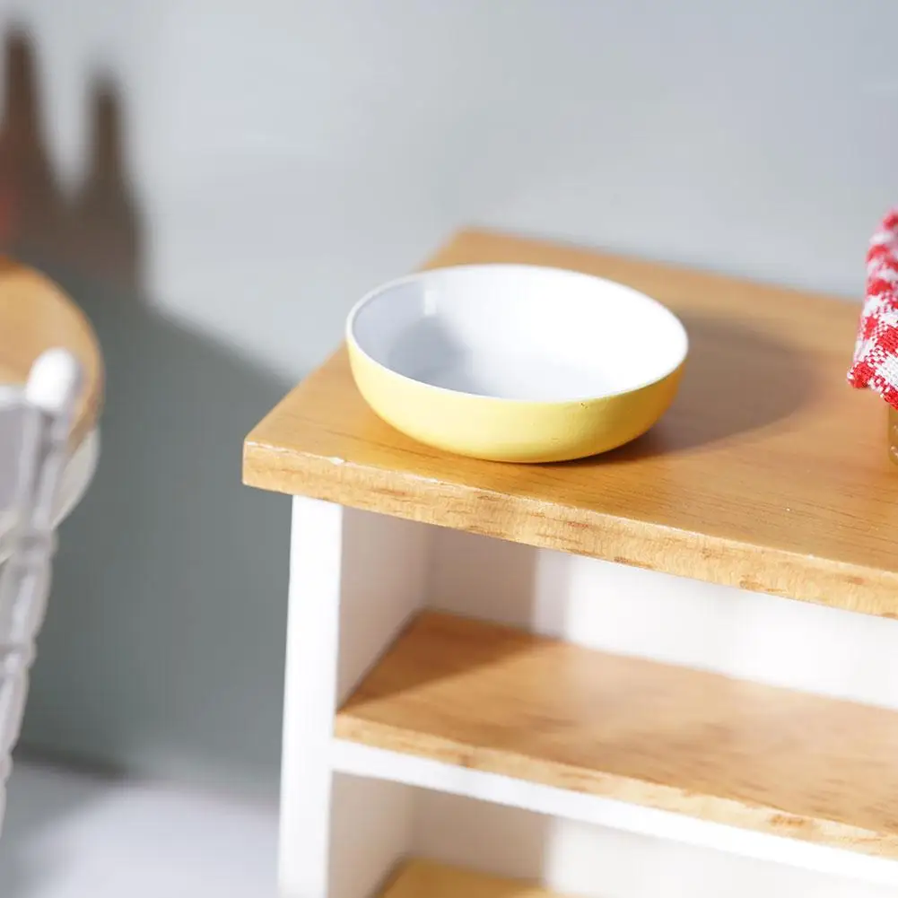 

1PCS Candy Color 1/12 Dollhouse Miniature Nordic Soup Plate Doll House Mini Play Kitchen Furniture Accessories