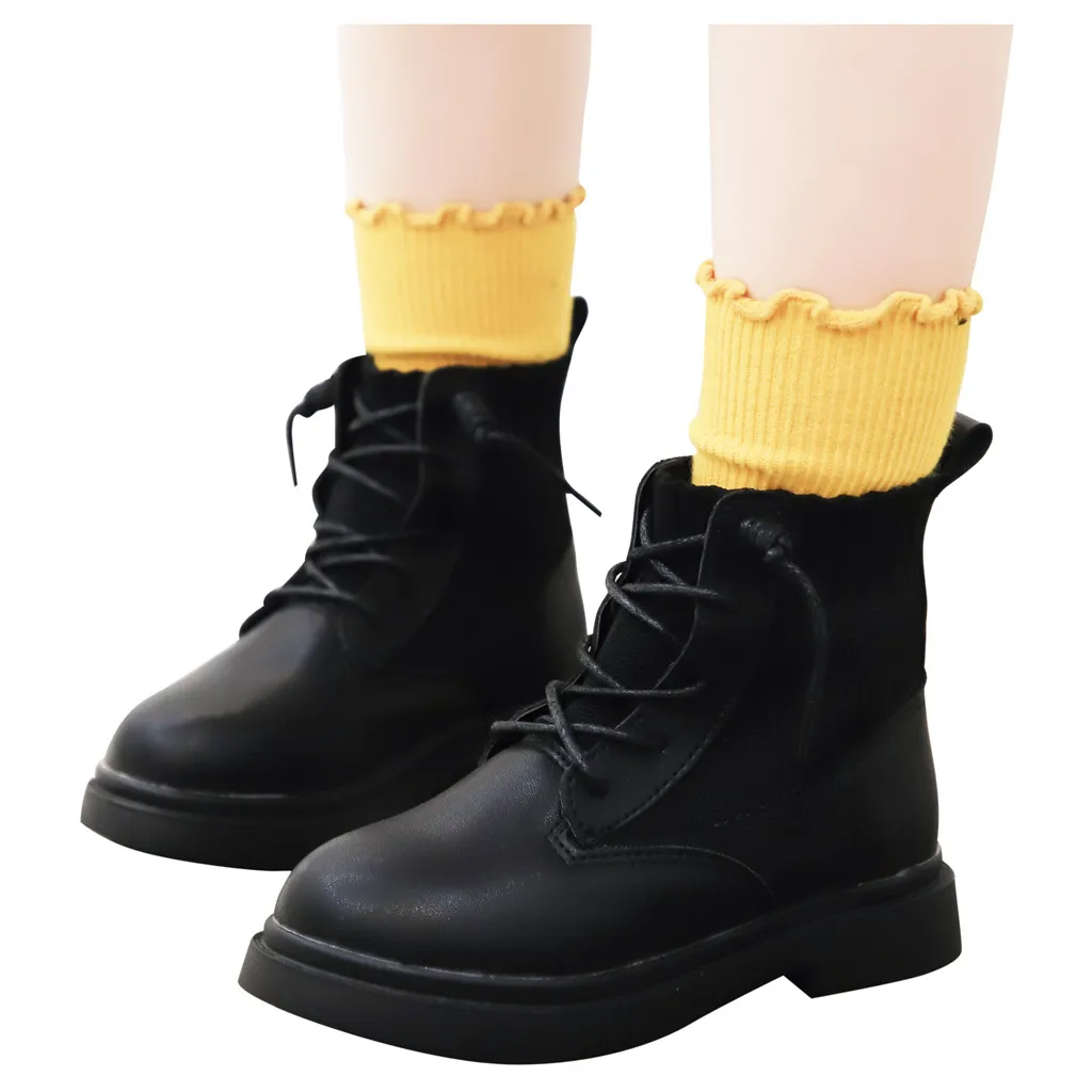 Детские ботинки зимние короткие ботиночки для мальчиков и девочек Теплая обувь в