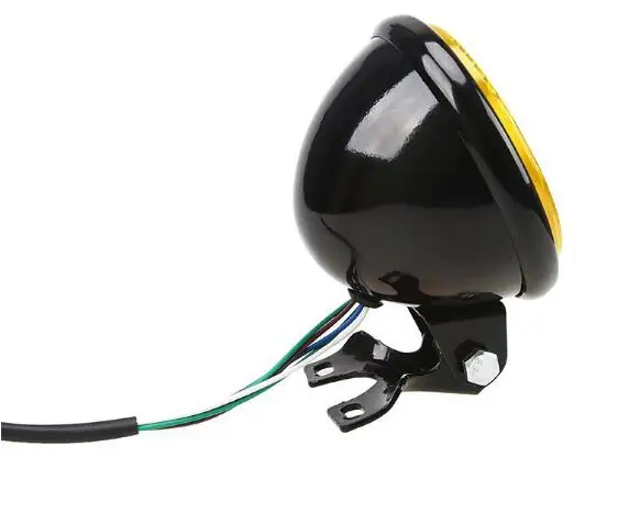 Ретро алюминиевая фара для мотоцикла 12В черная лампа дальнего/ближнего света CG125