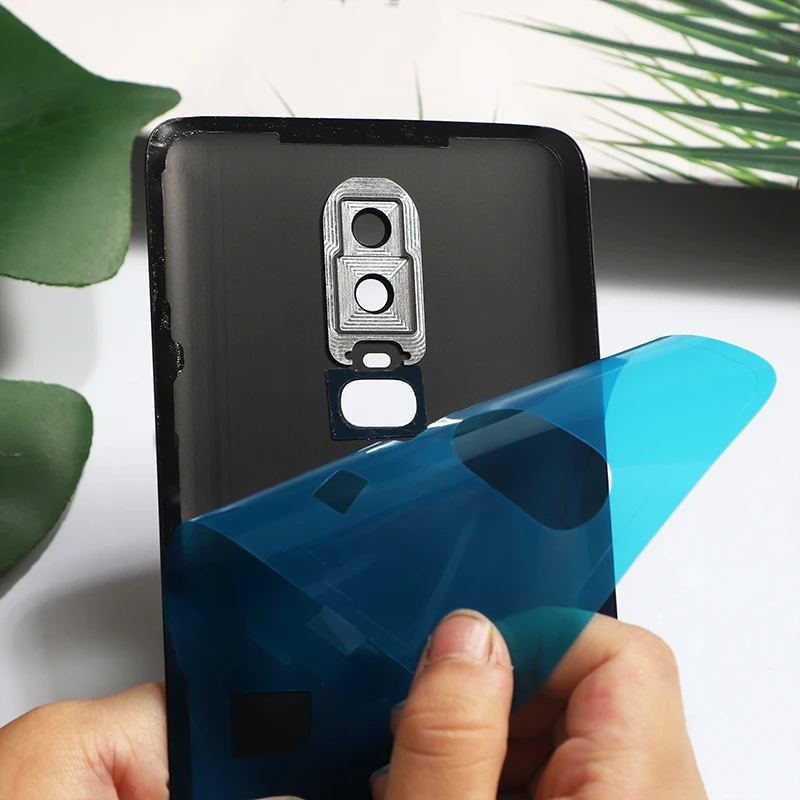 Оригинальный Корпус для Oneplus 6 One Plus батарея Дверь настоящая задняя крышка Стекло