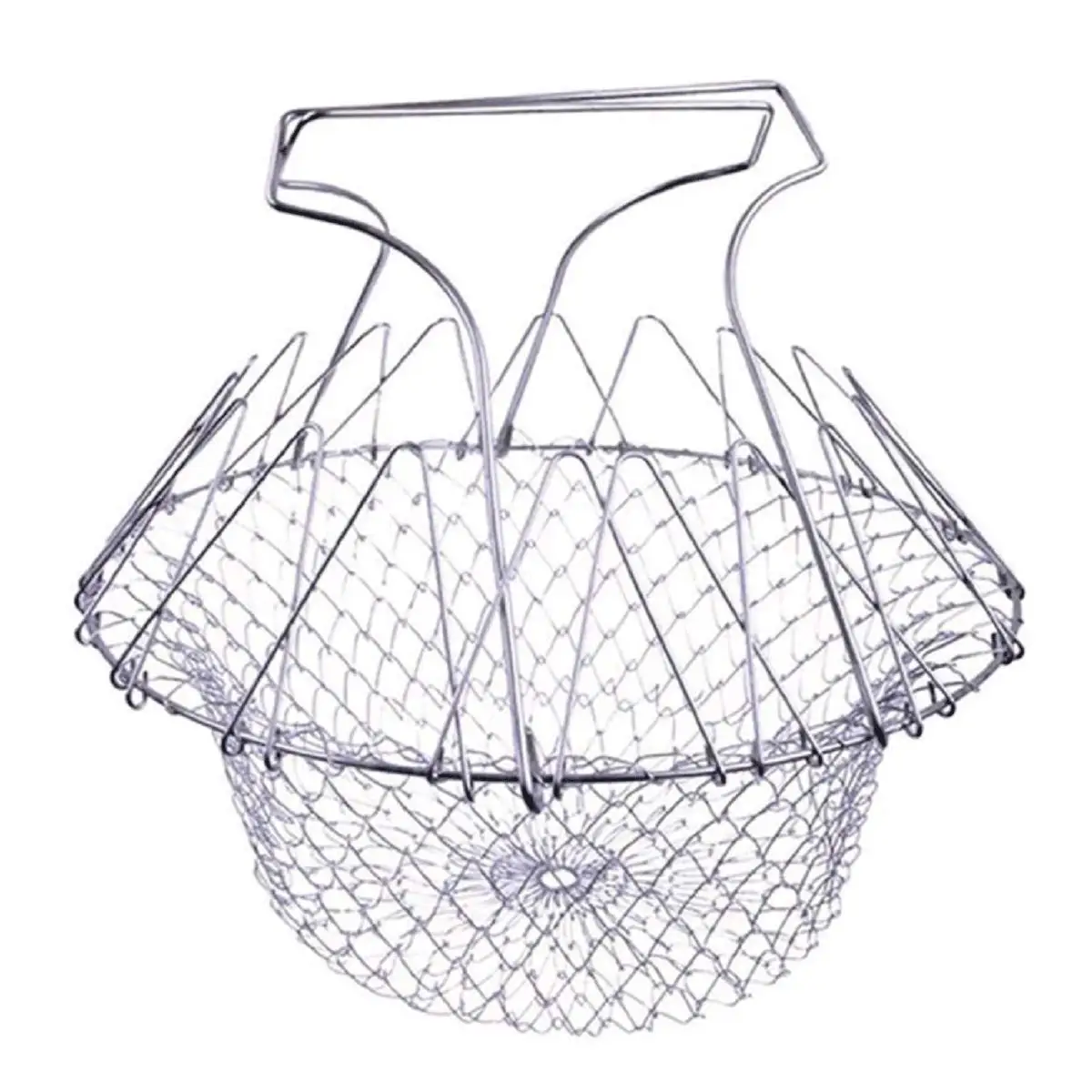 Мульти-Функция складной промыть Нержавеющая сталь жарочная корзина Кук