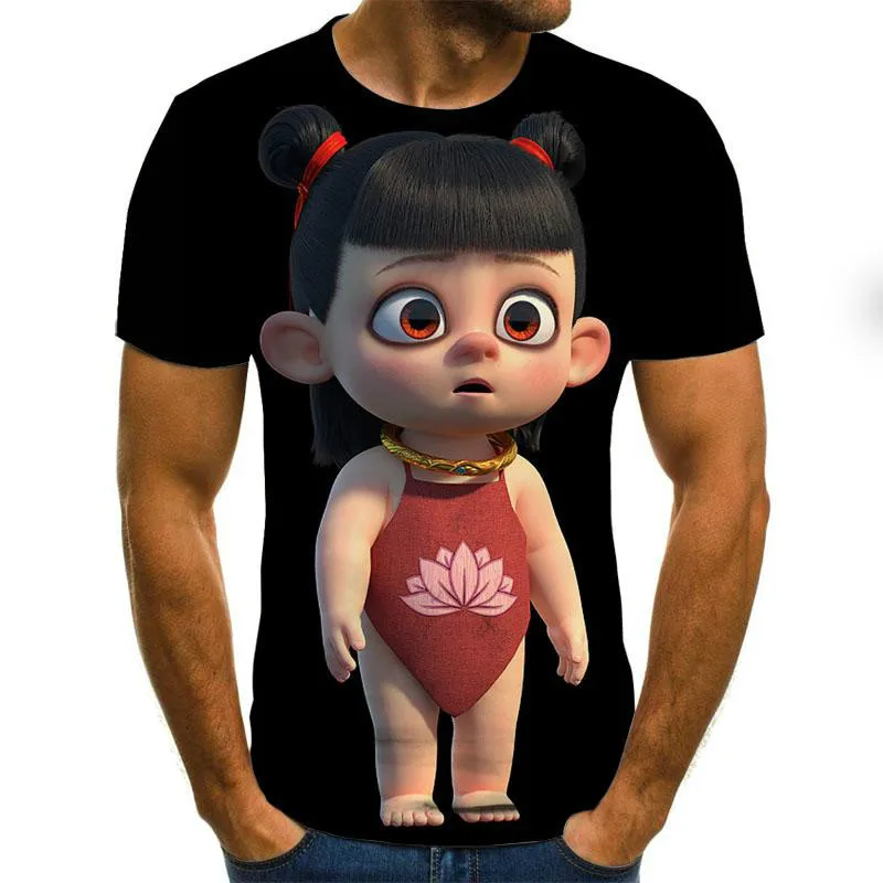 

Men's 3D animated printed T-shirt, Casual Short Sleeve T-shirt, summer 2020