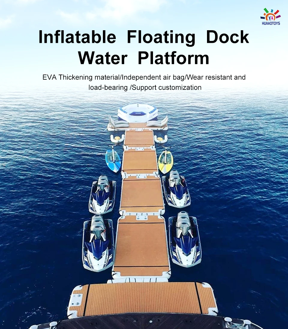 Продажа Прочная, нескользящая, надувная, плавающая лодка, док-станция, Понтонный поплавок, платформа, водный Коврик для йоги