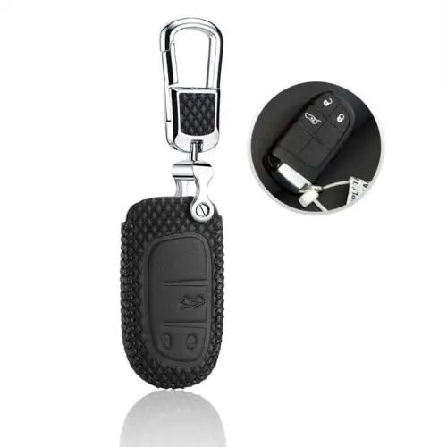 

Smart Key Keyless Remote Entry Fob Case Cover with Key Chain For Jeep 3 Buttons