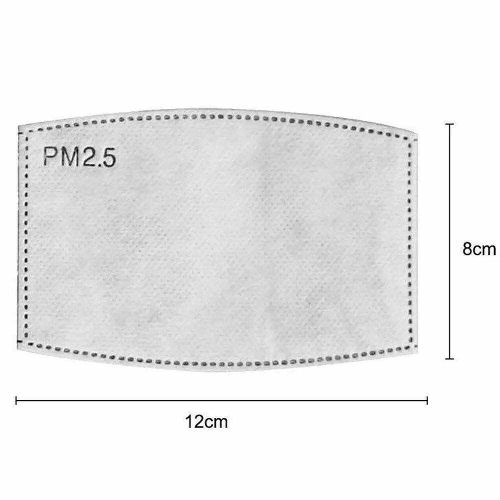 Сменные фильтры для масок 50 шт. 5 слоев углеродного нетканого материала PM2.5