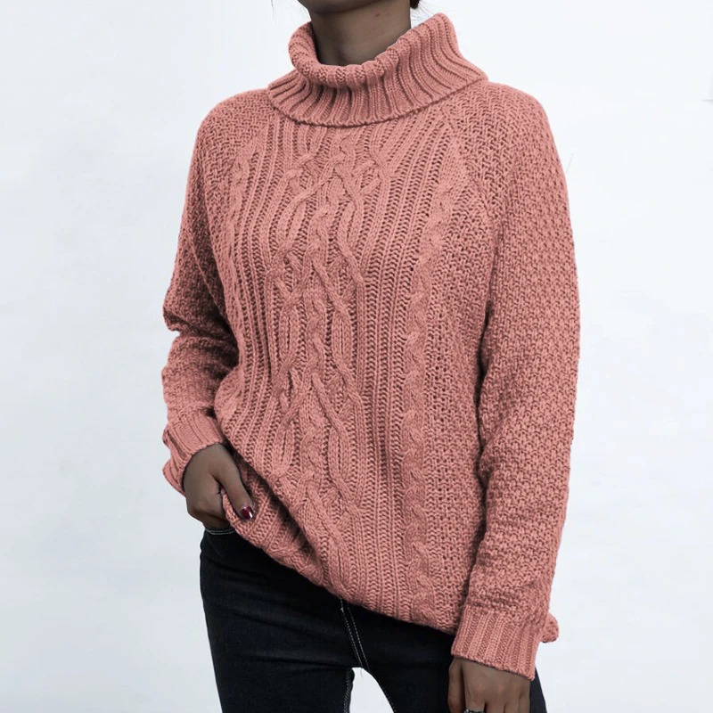 

2020 Women Sweater Elegant Solid Turtleneck Sweater Women Sweaters Autumn Winter Tops Women Thick Warm Pullover Jumpers Knitted