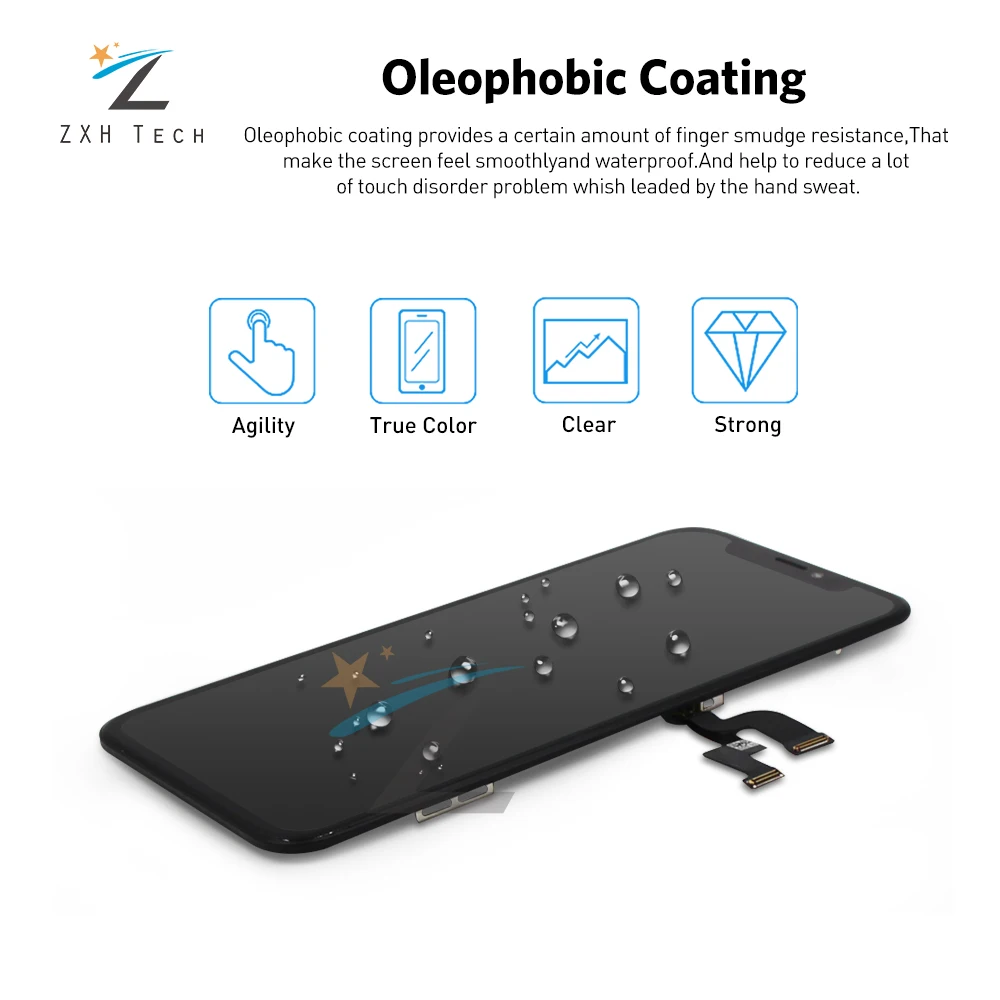 Amoled для iPhone X XR XS 11LCD в сборе с рамкой сменный TFT/OLED дисплей ЖК дигитайзер модуль 3D
