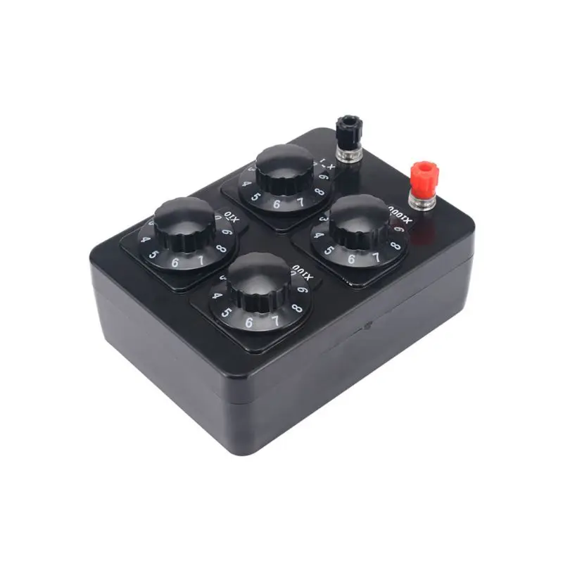 

Простая коробка сопротивления 0-9999 Ом, прецизионный переменный резистор, учебный инструмент