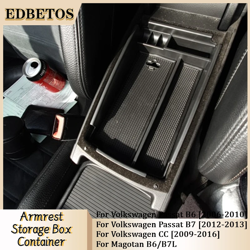 

For Volkswagen Passat B6 B7 2006 - 2013 Car Armrest Box Center Console Storage Glove Box Organizer Insert Tray For Volkswagen CC