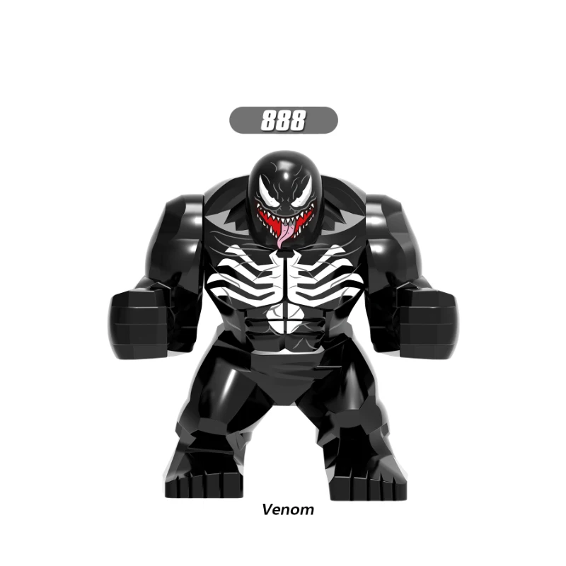 Большой Размер Фигурки Мстителей Marvel Endgame Thanos Venom Carnage Energy Stones перчатки Бэтмен Железный человек Кирпичи Строительные блоки игрушки - Цвет: Venom