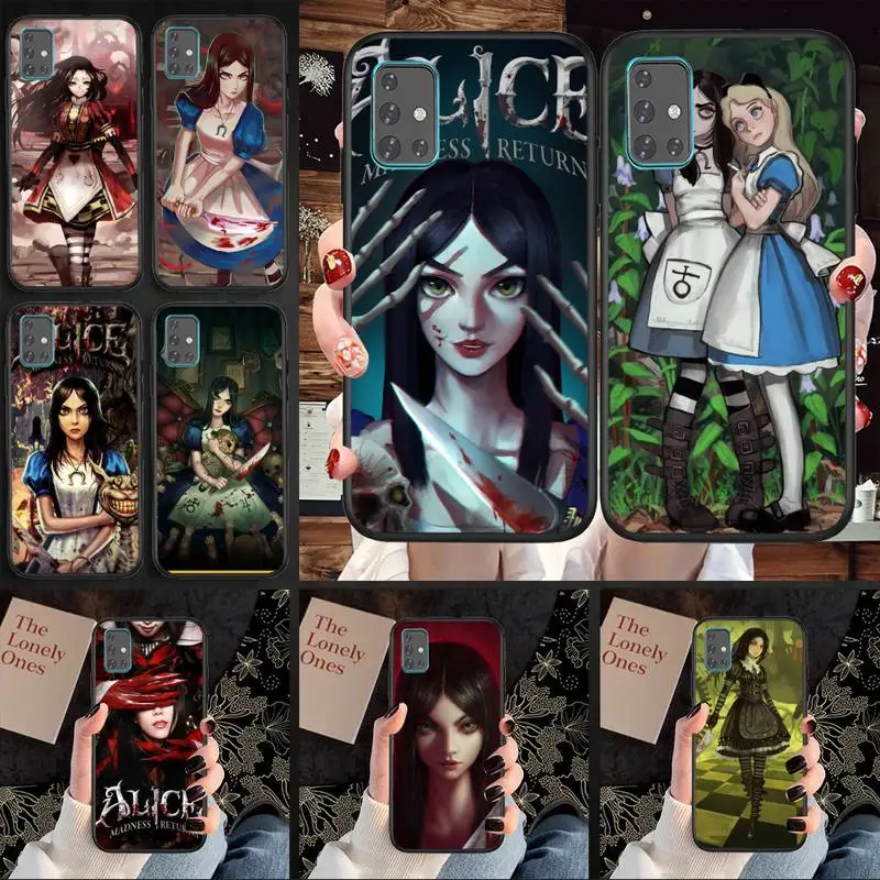 

Alice Madness Returns Phone Case Phone Case For Samsung S7 S8 S9 S10 S20 S21 S30 Plus Ultra TPU Cover