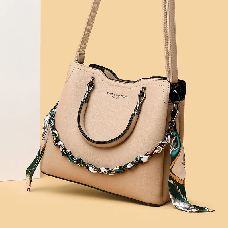 Модная сумка через плечо качественные кожаные женские сумки Большая