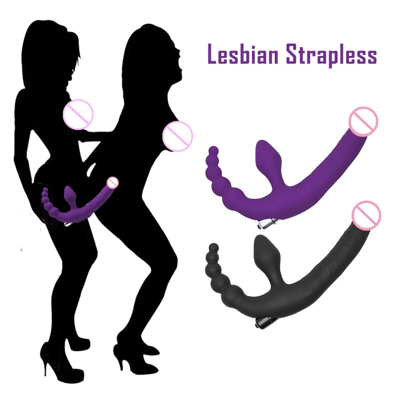 Секс страпон дилдо вибратор игрушки для пар двойное проникновение Фаллус