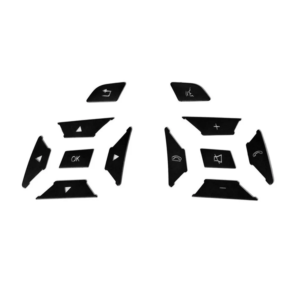 

For Mercedes Benz CLS Class 2012 - 2013 Steering Wheel Button Sticker Protection 12pcs Set Black Decoration