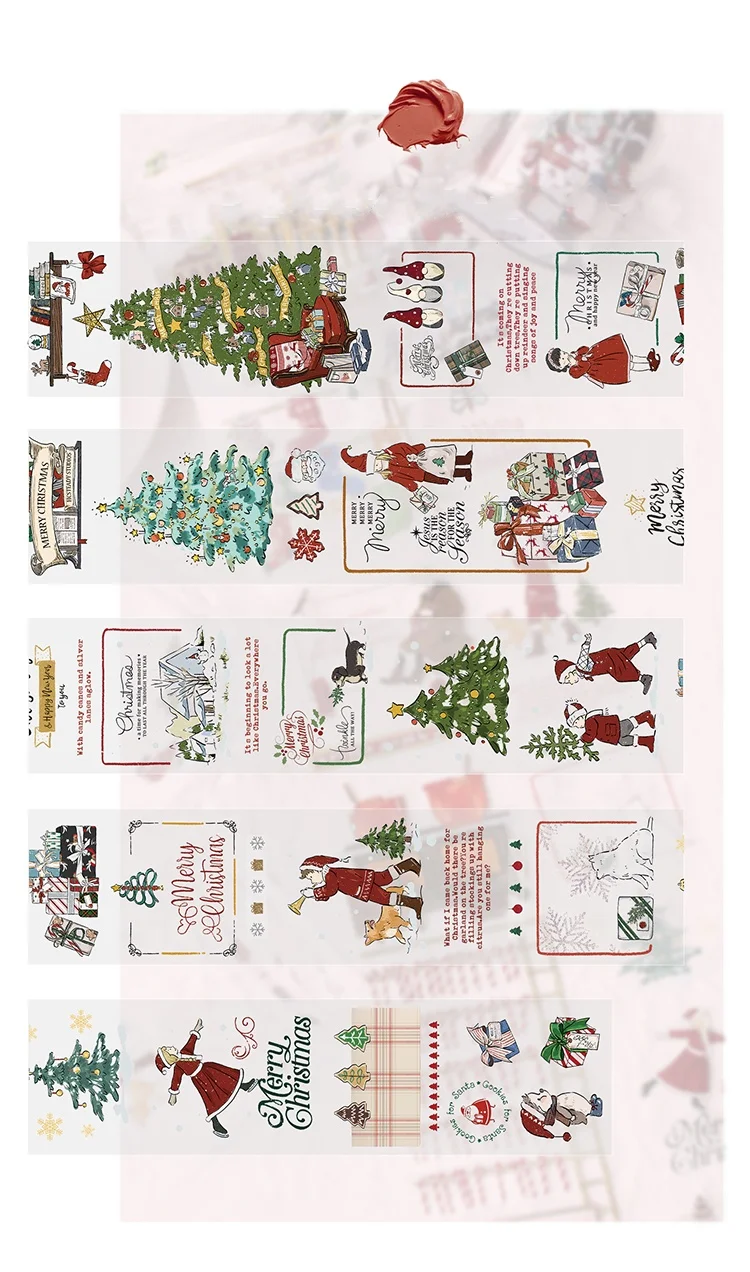 

6cm*10M 2020 New Christmas Tape PET Scene Special Oil