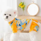 Комплект из 2 предметов; Летняя одежда с принтом в виде собак для девочек Купальник собаки костюм футболка с шортами для кошек, одежда для собак, одежда для собак жилетка, одежда для домашних животных собак, одежда для собак, для девочек
