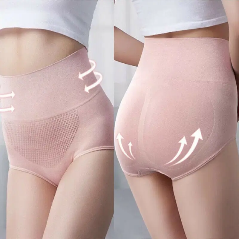 Новые 3D соты высокой талией женское нижнее белье сексуальные трусики из хлопка с кружевами бесшовное корректирующее белье трусы для женщин Seluar Dalam