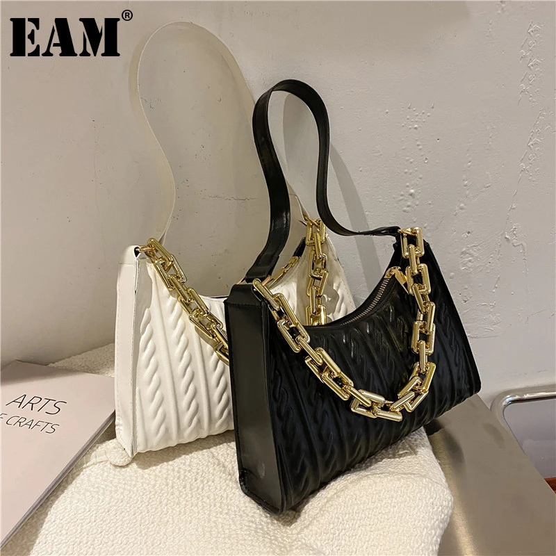 

[EAM] популярная в этом году женская сумка, новинка 2021, модная сумка через плечо для подмышек, Повседневная сумка для девочек, 18A6080